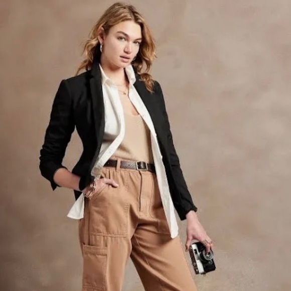 Banana Republic Factory one button blazer jacket size 8 - Picture 1 of 11